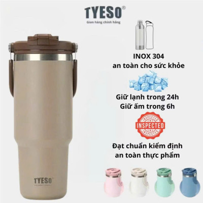 Cốc giữ nhiệt TYESO bằng thép không gỉ 304 Giữ nhiệt 12 tiếng, nhiều loại dung tích - Hàng chính hãng