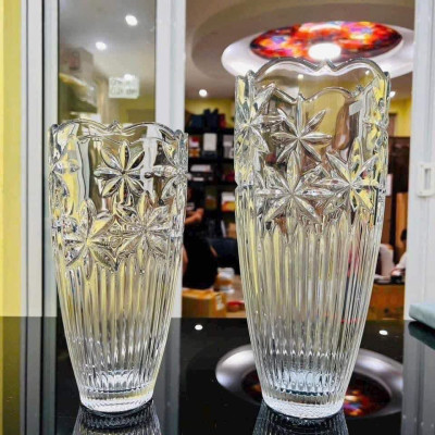 Lọ Hoa Pha Lê Crystalite Perseus Bohemia Bom Mài hoa thị Hàng chính hãng