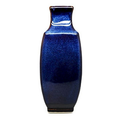 Bình hoa 4 cạnh đại  Đông Gia-màu men hỏa biến  tự nhiên Xanh sóng biển 8094 Rafferty Vase