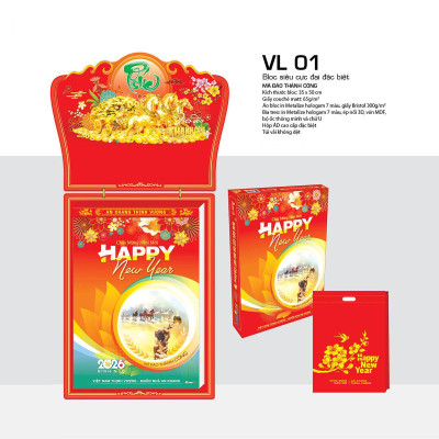 Lịch Bloc Siêu Cực Đại 2026 - Chủ Đề Mã Đáo Thành Công - Văn Lang VL01