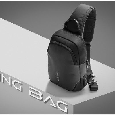 Túi Đeo Chéo 11 Inch có cổng sạc USB, vải trượt nước, nhiều ngăn phụ tiện ích KINGBAG JULIUS I - Hàng Chính Hãng