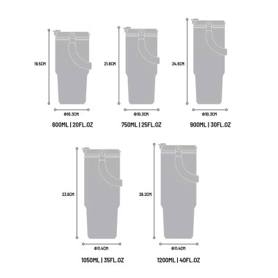 Cốc giữ nhiệt TYESO bằng thép không gỉ 304 Giữ nhiệt 12 tiếng, nhiều loại dung tích - Hàng chính hãng