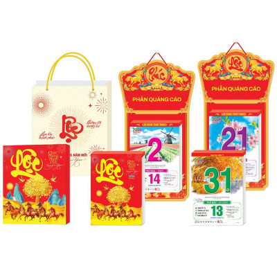 Lịch Bloc Siêu Cực Đại 2026 - Sắc Màu Thế Giới - Hạnh Phúc - Đại Việt Á DVA04A - Chữ Phúc