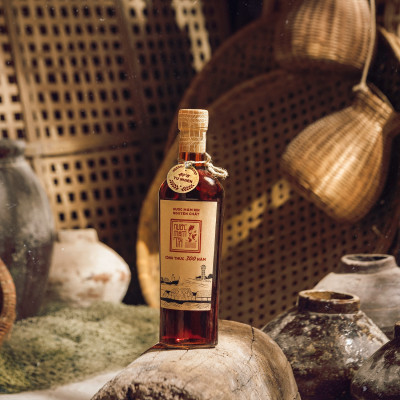 Đặc Sản Bình Thuận  - Cặp 2 Chai Nước Mắm Tĩn Cá Cơm Than Nhãn Đỏ 40N (500Ml/Chai) - Ocop 4 Sao