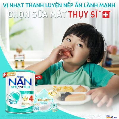 [Tặng Bình nước tuần lộc] Bộ 2 lon Sữa bột Nestlé NAN OPTIPRO PLUS 4 800g/lon với 5HMO Giúp tiêu hóa tốt + Tăng cường đề kháng - Bé 2-6 tuổi
