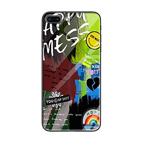 Ốp lưng kính cường lực cho iPhone 7 Plus /8 Plus Nền Hoa Cúc Stay - Hàng Chính Hãng