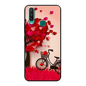 Ốp Lưng in cho Vivo Y17 Mẫu Nền Trái Tim 2 - Hàng Chính Hãng
