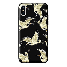 Ốp in cho iPhone XS Hạc Nền Đen - Hàng chính hãng