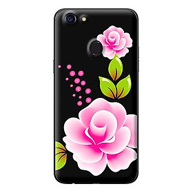 Ốp lưng cho Oppo F5 nền đen hoa hồng 1 - Hàng chính hãng