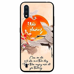 Ốp lưng in cho Samsung A01 Mẫu Yêu Thương