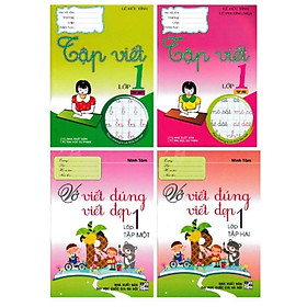 Sách -  Vở Viết Đúng Viết Đẹp Lớp 1 + Tập Viết Lớp 1 - Combo 4 Cuốn - Dùng Chung Cho Các Bộ SGK Hiện Hành - Hồng Ân
