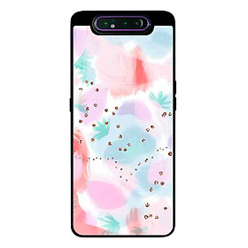 Ốp Lưng Dành Cho Samsung A80 mẫu Họa Tiết Nước Nền Hồng - Hàng Chính Hãng