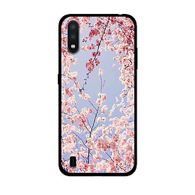 Ốp Lưng in cho Samsung Galaxy A01 Mẫu Hoa Đào Giấy - Hàng Chính Hãng