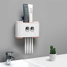 Hộp đựng kem đánh răng - bộ nhả kem đánh răng tự động thông minh treo dán tường siêu dính chắc ( không cần khoan tường ốc vít ) nhiều size