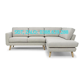 Sofa góc Bình Long Sofa New Euro 2018 (Kem phối xám)+ Tặng 2 gối trang trí