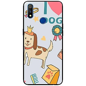 Ốp lưng dành cho Realme 3 - Realme 3 Pro - Realme 5 / 5s / 5i / 6i / 6i - Realme 5 Pro mẫu Cún Đeo Vương Miệng