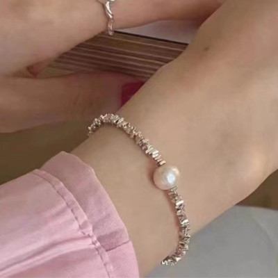 Combo Dây Chuyền Vòng Tay Bạc 925 Mix Ngọc Trai Nuôi Bóng Đẹp BẠC HIỂU MINH BCB009