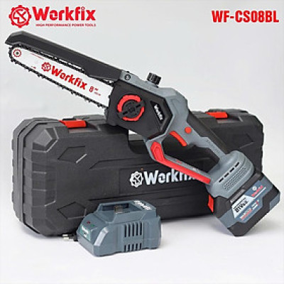 Máy Cưa Pin 8 Inch Workfix Cầm Tay - WF-CS08BL - Tốc Độ Cưa 4m/s - Không Chổi Than Cao Cấp - Có Tự Động Tra Nhớt - Chân Pin Phổ Thông Pin 15 Cell 21V/6Ah