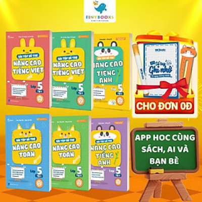 Sách - Combo Bài Tập Bổ Trợ Nâng Cao Toán - Tiếng Việt - Tiếng Anh Lớp 5 (Tập 1+Tập 2) - TKBooks