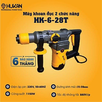 MÁY KHOAN BÊ ĐỤC 1150W HK-6-28T HUKAN  - HÀNG CHÍNH HÃNG