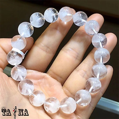 Vòng tay đá ưu linh trắng 5A hợp mệnh Kim, Thủy