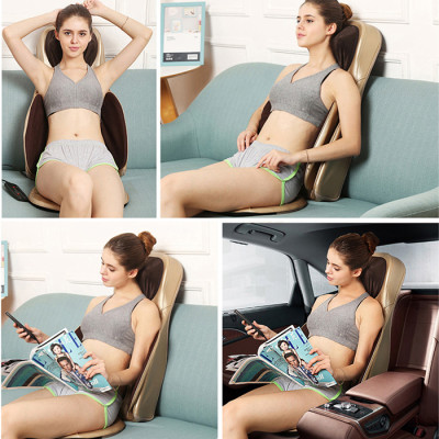 Đệm, Ghế massage Toàn Thân Nikio NK-180 - Máy Mát Xa Lưng Chuyên Sâu, Hỗ Trợ Xoa Bóp Cổ Vai Gáy, Công Nghệ Xoa Bóp Dây Ấn, Rung Và Nhiệt Nóng - Cải Thiện Đau Mỏi Toàn Thân - Sử Dụng Được Trên Ô Tô - Màu nâu