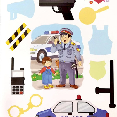 Bóc Dán Hình Thông Minh IQ-EQ-CQ - 150 Miếng Dán Hình Thông Minh - Nghề Nghiệp (Tái Bản 2023)