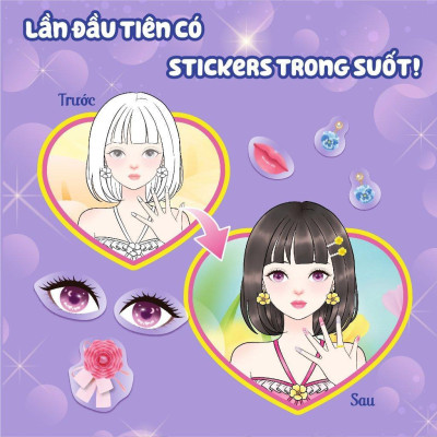 Sách - Trang Điểm Công Chúa Hoa Rosy - Tô Màu Và Bóc Dán Hơn 100+ Stickers Xinh Đẹp Cho Bé Gái - Megabook
