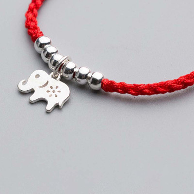 Combo 2 vòng thắt dây đỏ charm bạc treo - Ngọc Quý Gemstones