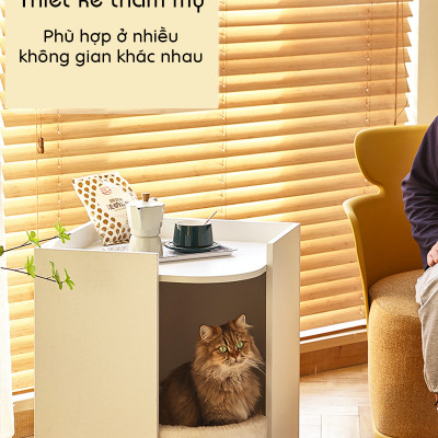 Nhà Cho Mèo Ngủ Kết Hợp Tủ Đựng Thức Ăn Chính Hãng IGA - GP194