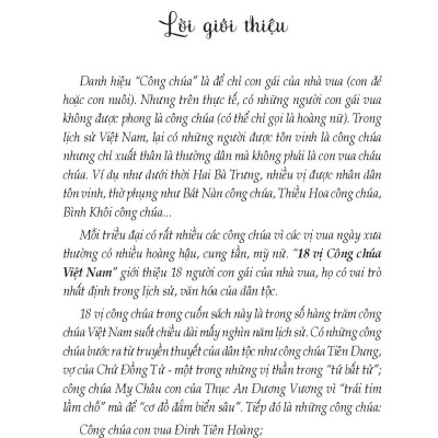 18 Công Chúa Việt Nam