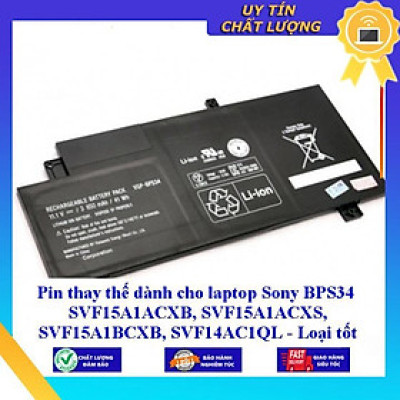 Pin dùng cho laptop Sony BPS34 SVF15A1ACXB SVF15A1ACXS SVF15A1BCXB SVF14AC1QL - Hàng Nhập Khẩu New Seal