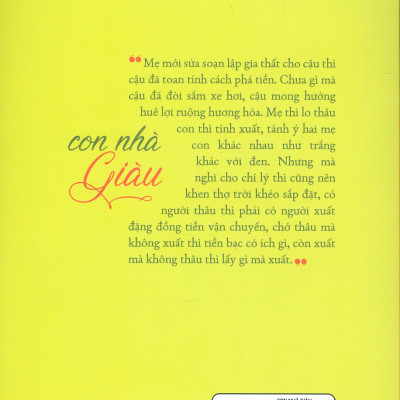 Con Nhà Giàu (Tái bản 2024) - Hồ Biểu Chánh