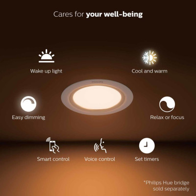 Đèn LED Downlight Hue White Ambiance 7W, 10.5W Philips
