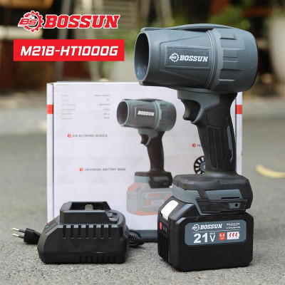 Máy Thổi Phản Lực Dùng Pin Bossun - M21B-HT1000G - Động Cơ Không Chổi Than - Chân Pin Phổ Thông - Pin 15 Cell 21V/6Ah