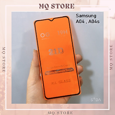 Kính cường lực cho Samsung A04 , A04s full màn hình 21D cao cấp( hàng chính hãng)