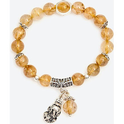 Vòng tay thạch anh tóc vàng phối Tỳ Hưu Ngọc Quý Gemstones