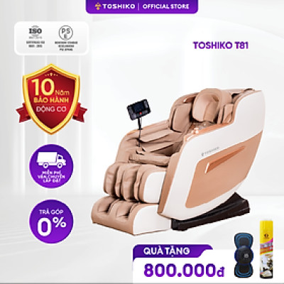 Ghế Massage Toàn Thân Đa Năng Cao Cấp Toshiko T81, điều khiển giọng nói tiếng Việt cao cấp, tổ hợp 15 bài massage chuyên sâu cùng công nghệ quét AI dò tìm huyệt đạo