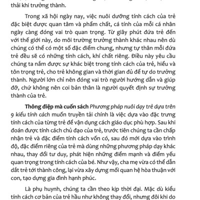 Phương Pháp Nuôi Dạy Trẻ Dựa Trên 9 Kiểu Tính Cách - Yến Tử