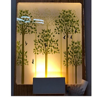 Đèn tường led hình cây, đèn trang trí, đèn phòng khách, đèn phòng ngủ, đường đi cầu thang, ban công DT