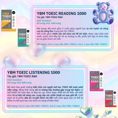 Sách YBM TOEIC READING 1000 VOL 1 (Mục tiêu 500+ TOEIC) - Alphabooks - BẢN QUYỀN