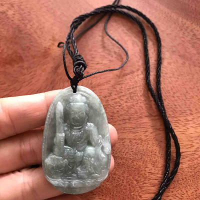 Mặt VĂN THÙ ĐÁ CẨM THẠCH NAM 5cm đk 33mm TUỔI MÃO PHẬT ĐỘ MAY MẮN BÌNH AN