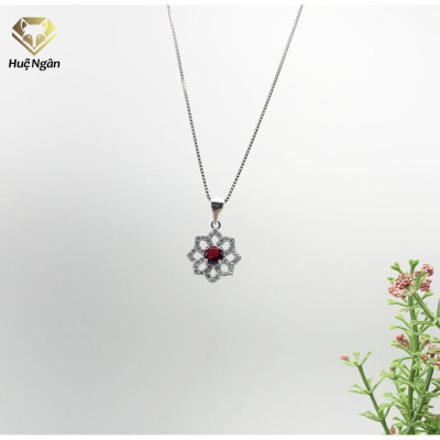 Dây chuyền bạc Ý 925 Huệ Ngân -Hoa đẹp YYDZ142