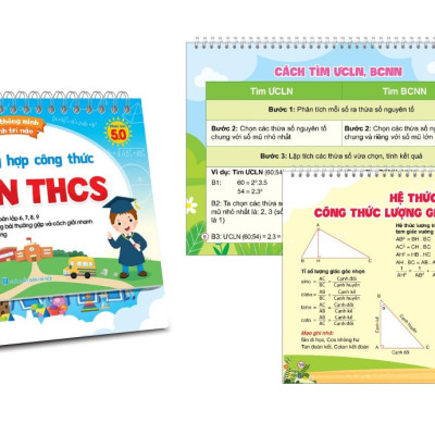 Sách - Bộ Lịch Bảng Tổng Hợp Công Thức Toán THCS - Phiên Bản 5.0