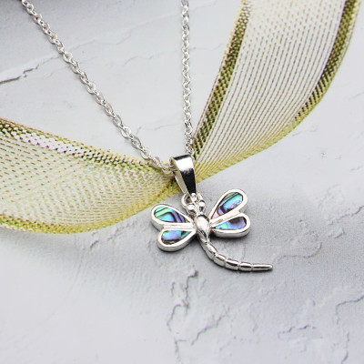 Dây Chuyền Nữ Bạc Hiểu Minh DMD429 Chuồn Chuồn Khảm Trai