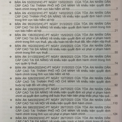 Combo 4 cuốn Tuyển tập các bản án của Tòa án nhân dân cấp cao