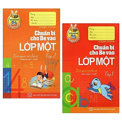 Combo Làm Quen Với Chữ Cái - Chuẩn Bị Cho Bé Vào Lớp 1 -Tập 1 Và 2 - Tủ Sách Bé Vào Lớp 1 (Bộ 2 Tập)