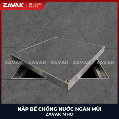 Nắp bể ngầm chống nước ngăn mùi inox ZAVAK MHO*-50 / KT 50x50cm, lát gạch 2,5cm/ tải tối đa 720kg