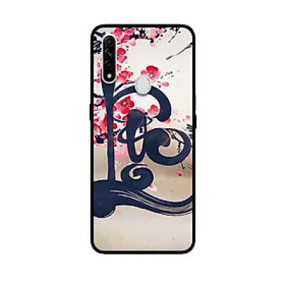 Ốp Lưng in cho Oppo A8 Mẫu Thư Pháp LỘC Nền Anh Đào - Hàng Chính Hãng