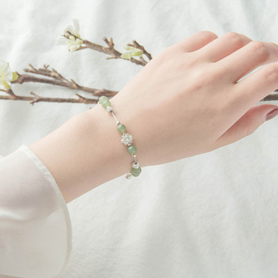 Vòng tay đá thạch anh phối charm bạc trắng mệnh hỏa, mộc - Ngọc Quý Gemstones